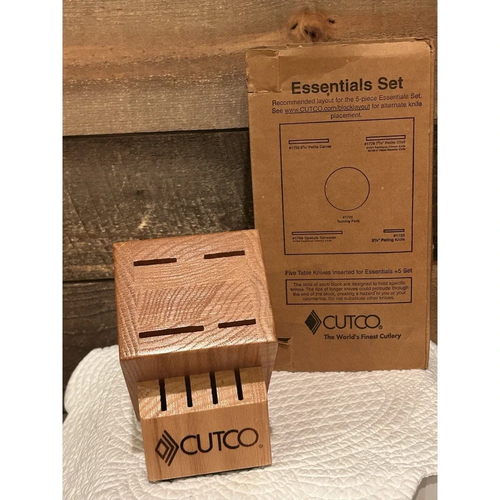 1751 Cutco‎ Block Studio + 4 Honey Finish New w Box Made In USA